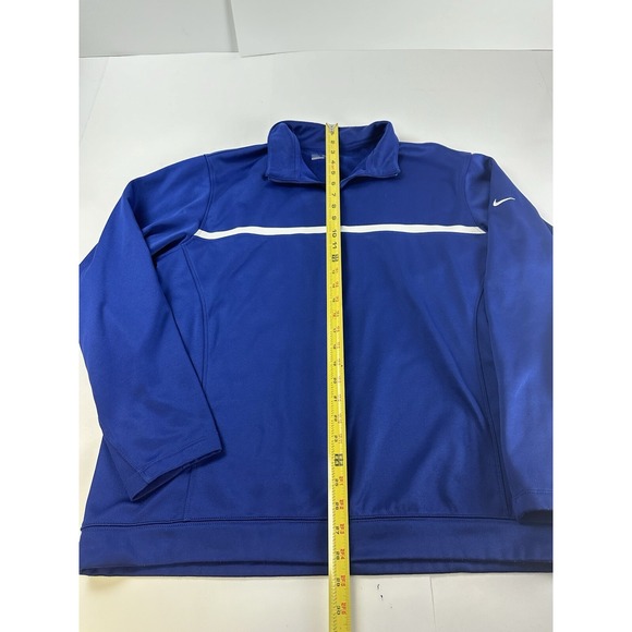 Nike Golf Quarter Zip Pullover Men's Large Blue Performance 1/4 Sweater Dri Fit - Picture 4 of 6